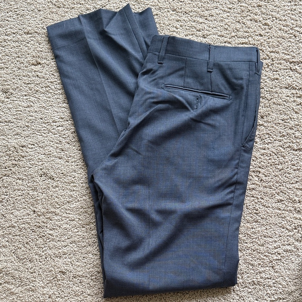 Howard Yount - Men's Blue Wool Dress Pants